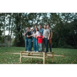 Taula de picnic MASGAMES TÒQUIO de fusta per exterior