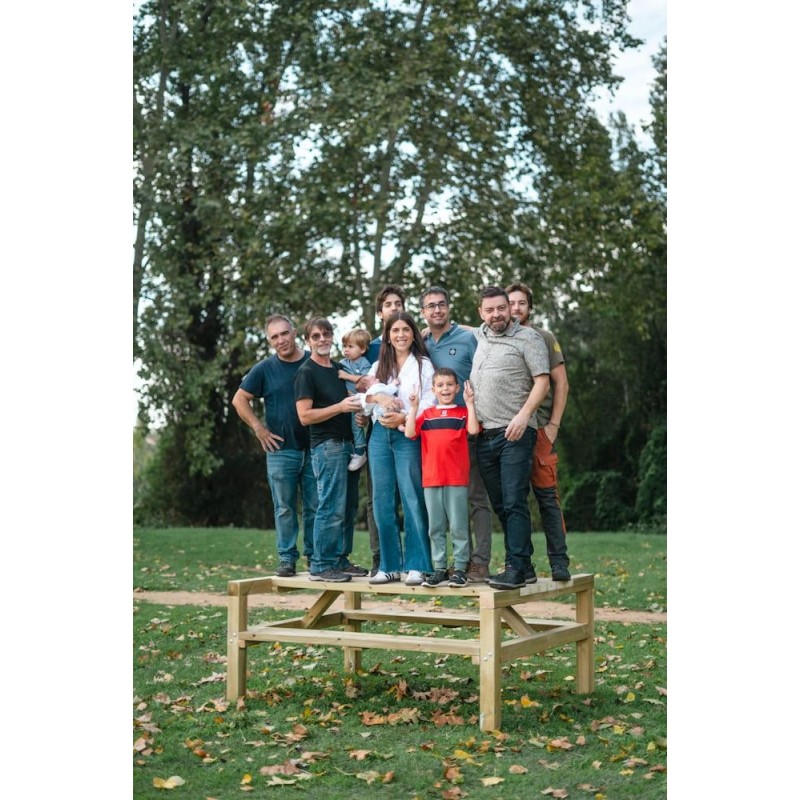 Taula de picnic MASGAMES TÒQUIO de fusta per exterior