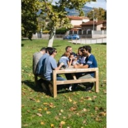 Taula de picnic MASGAMES TÒQUIO de fusta per exterior