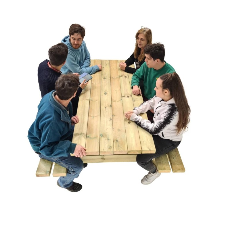 Mesa de picnic MASGAMES MUNICH 180 de madera para exterior