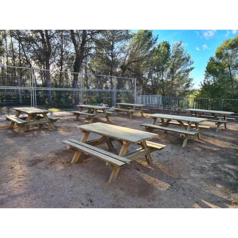 Mesa de picnic MASGAMES MUNICH 180 de madera para exterior