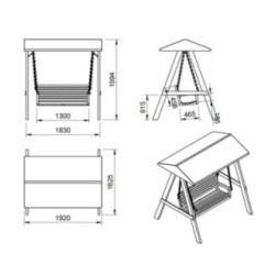 Balancín de jardín MASGAMES ELNA L