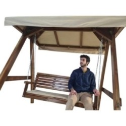 Balancín de jardín MASGAMES ELNA L con techo de lona