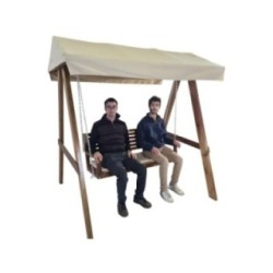 Balancín de jardín MASGAMES ELNA L con techo de lona