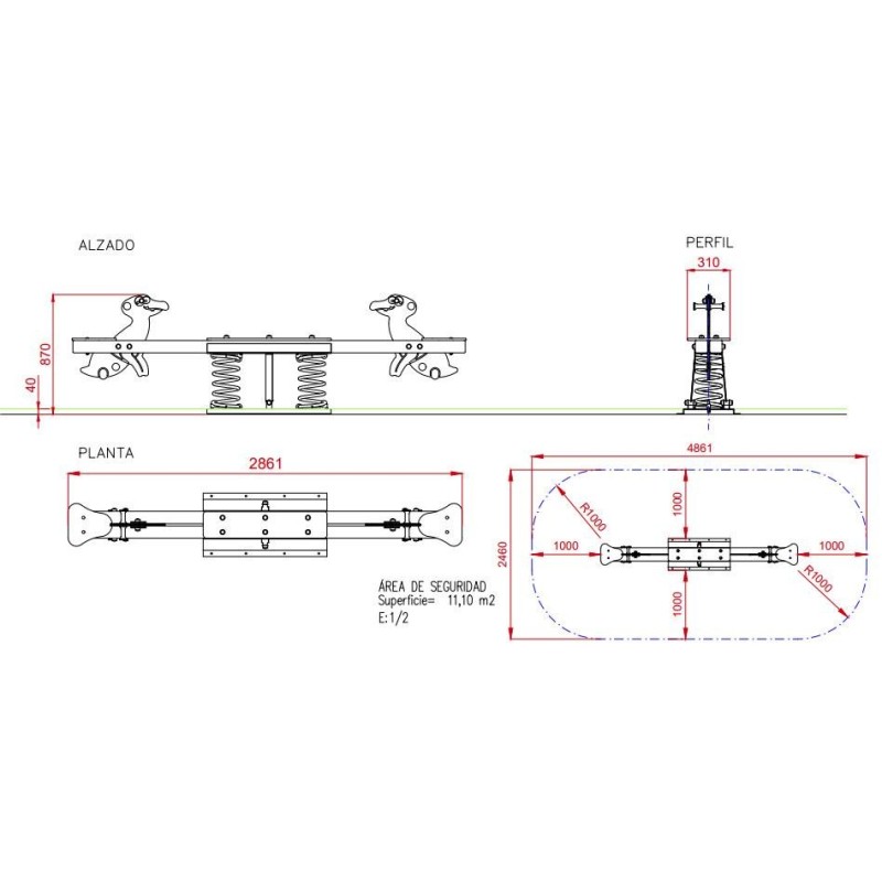 Balancín sube y baja NODON
