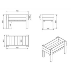 Pack de 3 mesas de cultivo MASGAMES FORTIS