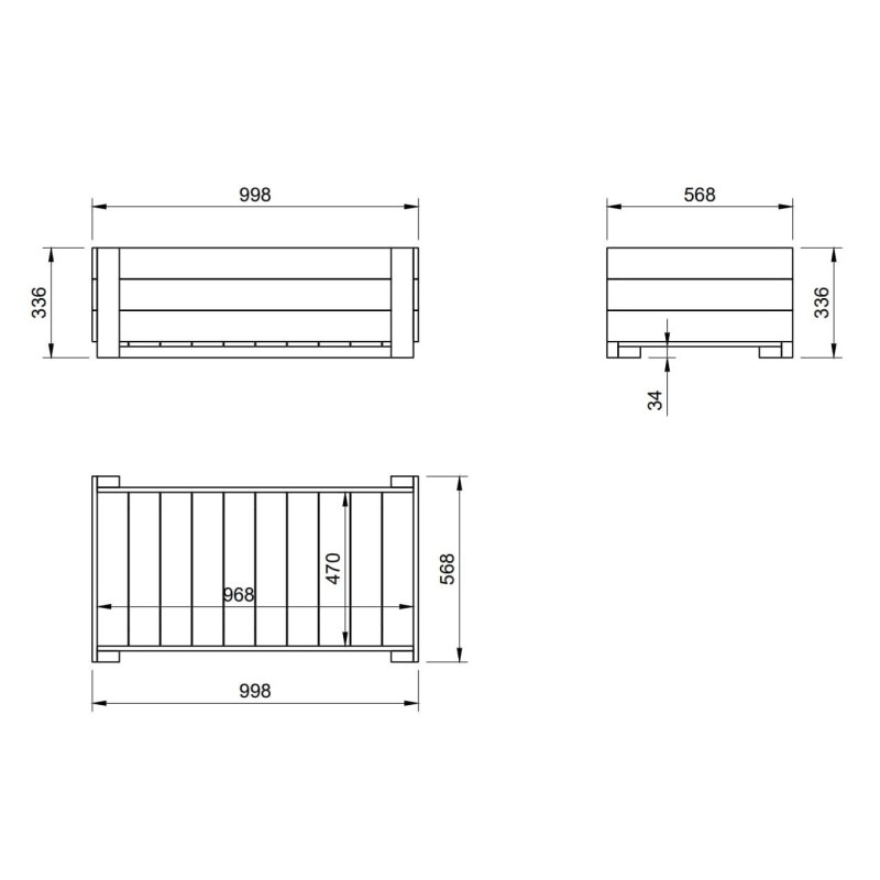 Pack de 3 mesas de cultivo MASGAMES FORTIS