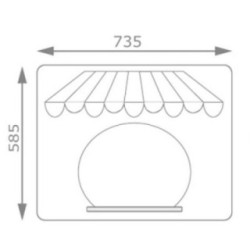 Painel de jogos A Loja com postes de madeira