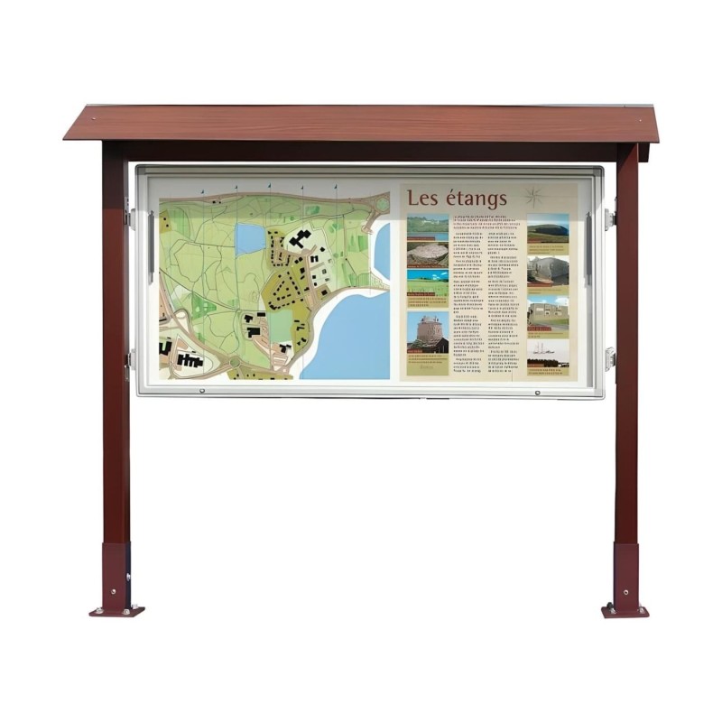 Panel informativo de madera 2 caras
