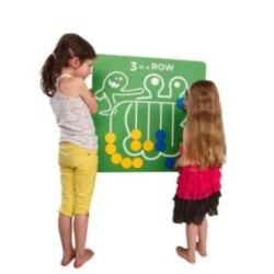 Panell de joc "3 en ratlla" amb suports de fusta