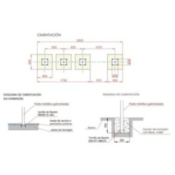 Muro escalonado y barra