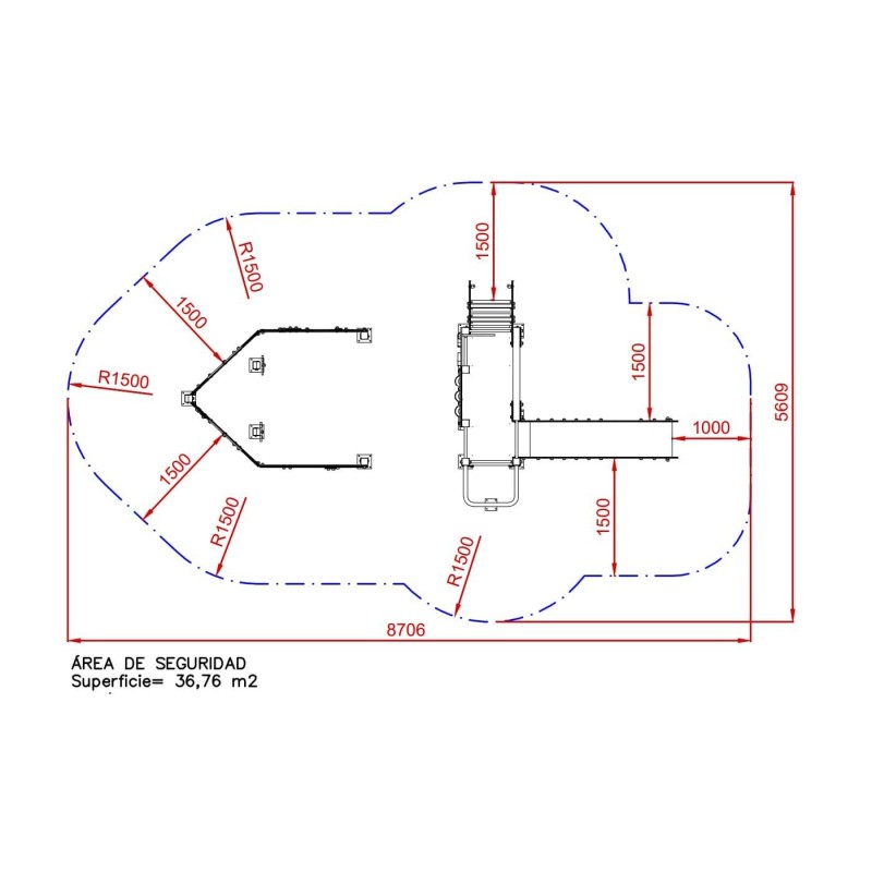 Parque infantil adaptado BARCO EXPLORADOR