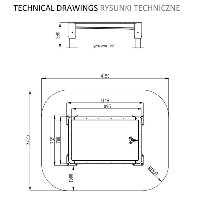 Parque infantil agua módulo poça de lama altura 38 cm