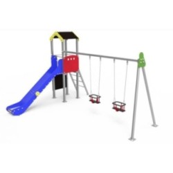 Parque infantil ARAN com baloiço duplo