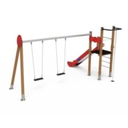 Parc infantil BEISBOL amb gronxador doble