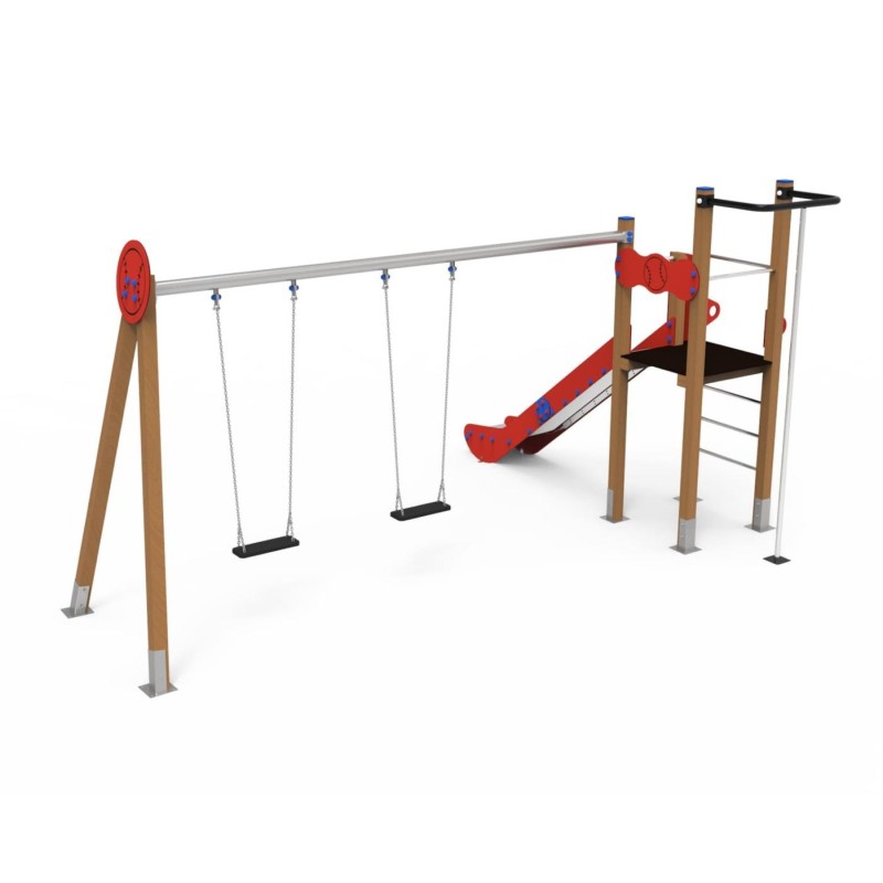 Parc infantil BEISBOL amb gronxador doble