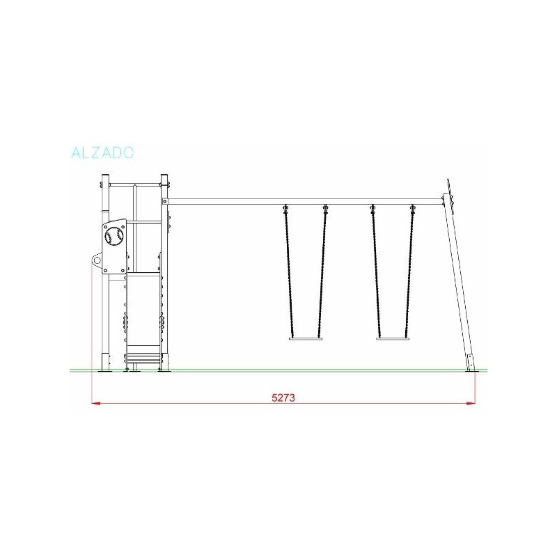 Parc infantil BEISBOL amb gronxador doble