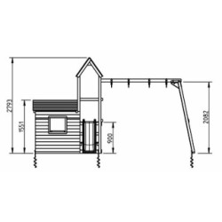 Parque infantil Masgames Lookout M + Columpio