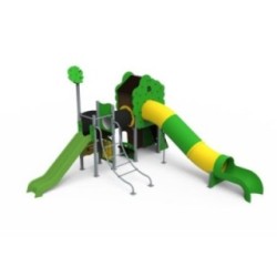 Parque infantil casa en el árbol de la selva