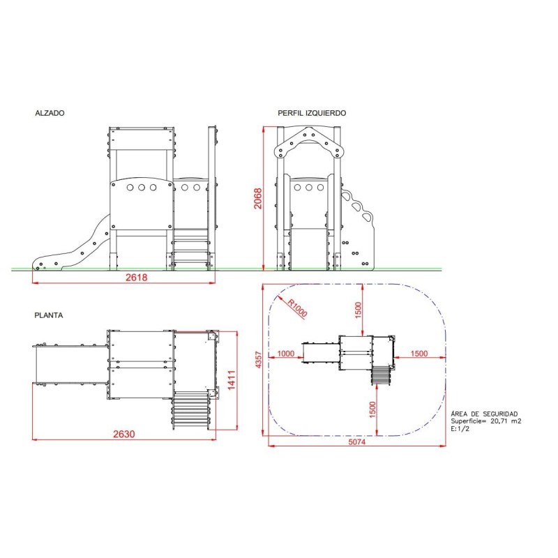 Parque infantil CASITA ELEVADA BASILEA