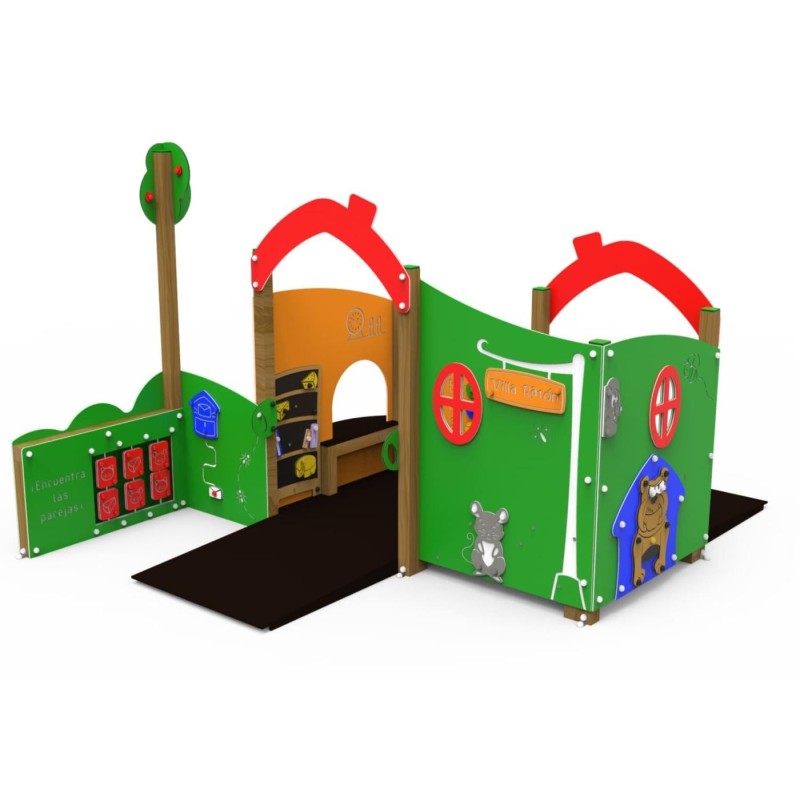 Parque infantil VILLA RATÓN casita inclusiva