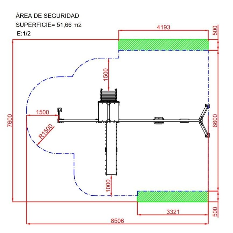 Parque infantil DUBAI com baloiço duplo