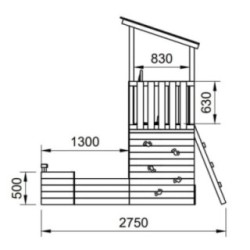 Parque infantil Masgames Nautilus L con pared de escalada