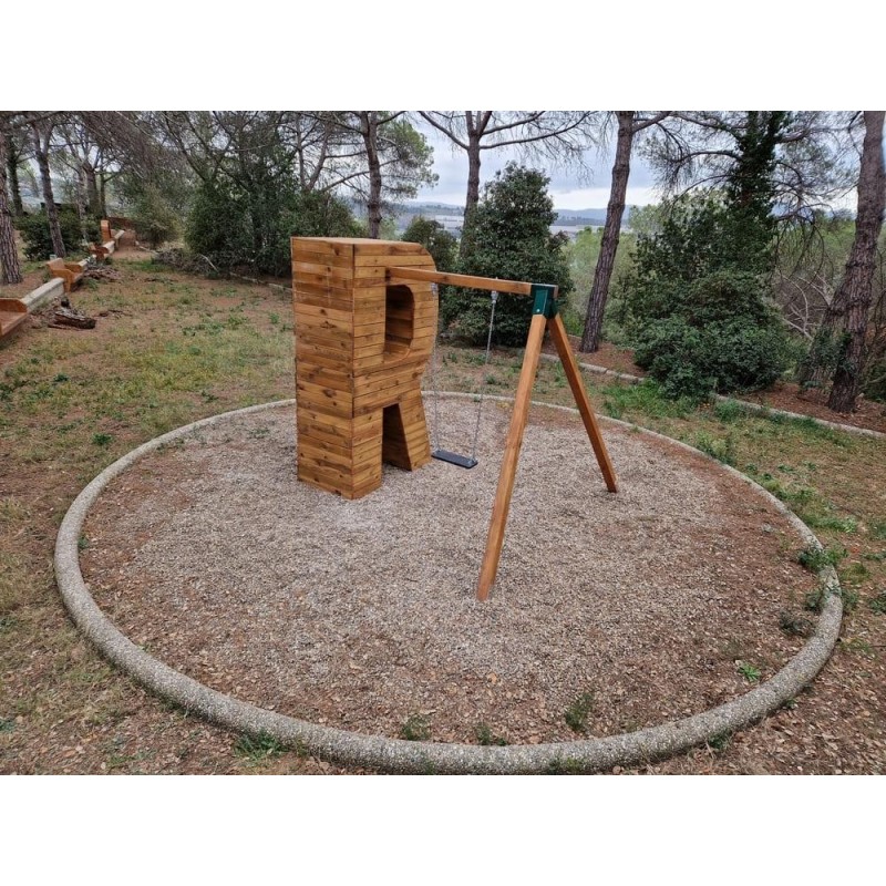 Parc lletra gegant pintada MASGAMES ALPHAPLAY tobogan