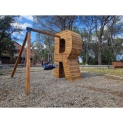 Parque Letra gigante pintada MASGAMES ALPHAPLAY tobogán