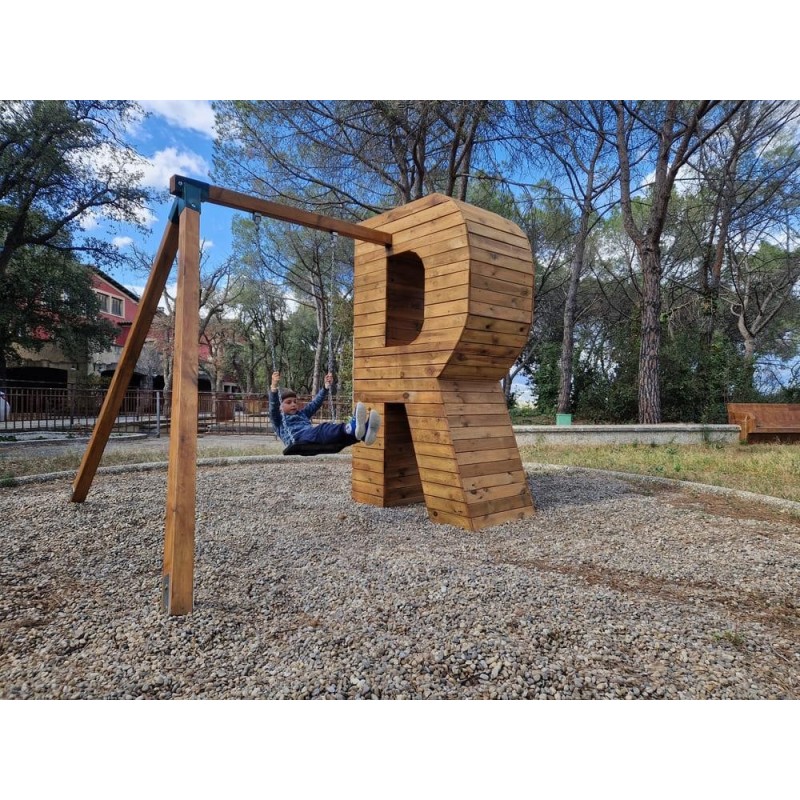 Parc lletra gegant pintada MASGAMES ALPHAPLAY tobogan