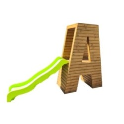 Parque Letra gigante pintada MASGAMES ALPHAPLAY tobogán