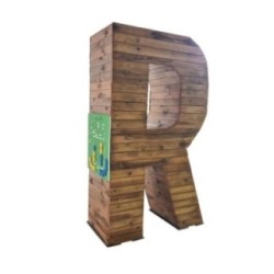 Parc lletra gegant MASGAMES ALPHAPLAY panell de jocs pintada