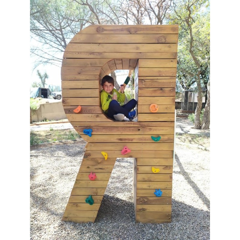 Parque Letra gigante MASGAMES ALPHAPLAY pedras de escalada
