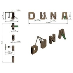 Parque Letra gigante MASGAMES ALPHAPLAY pedras de escalada