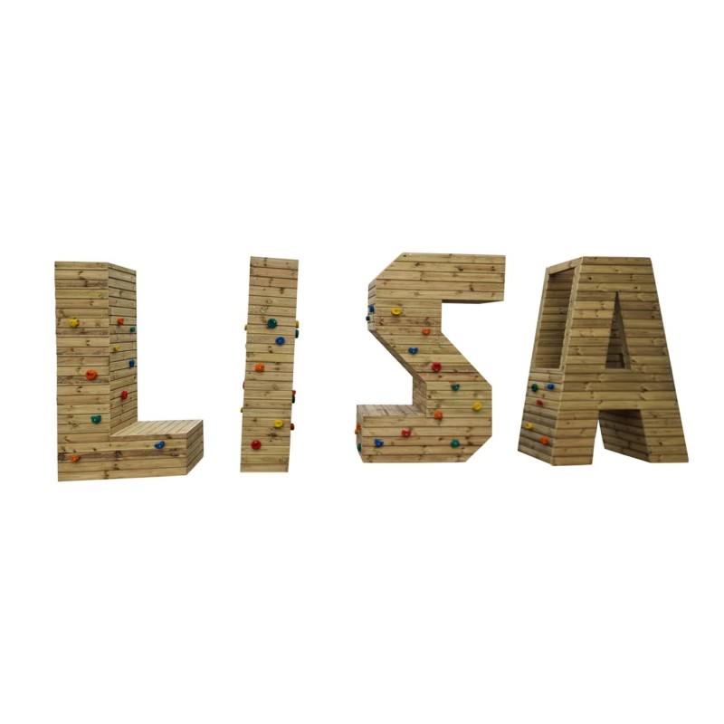 Parque Letra gigante MASGAMES ALPHAPLAY pedras de escalada