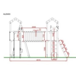 Parque infantil LIMA con columpio doble