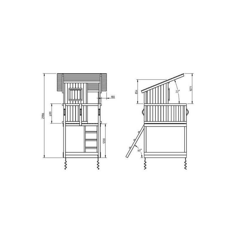 Parque infantil Masgames Beach Hut L + Baloiço