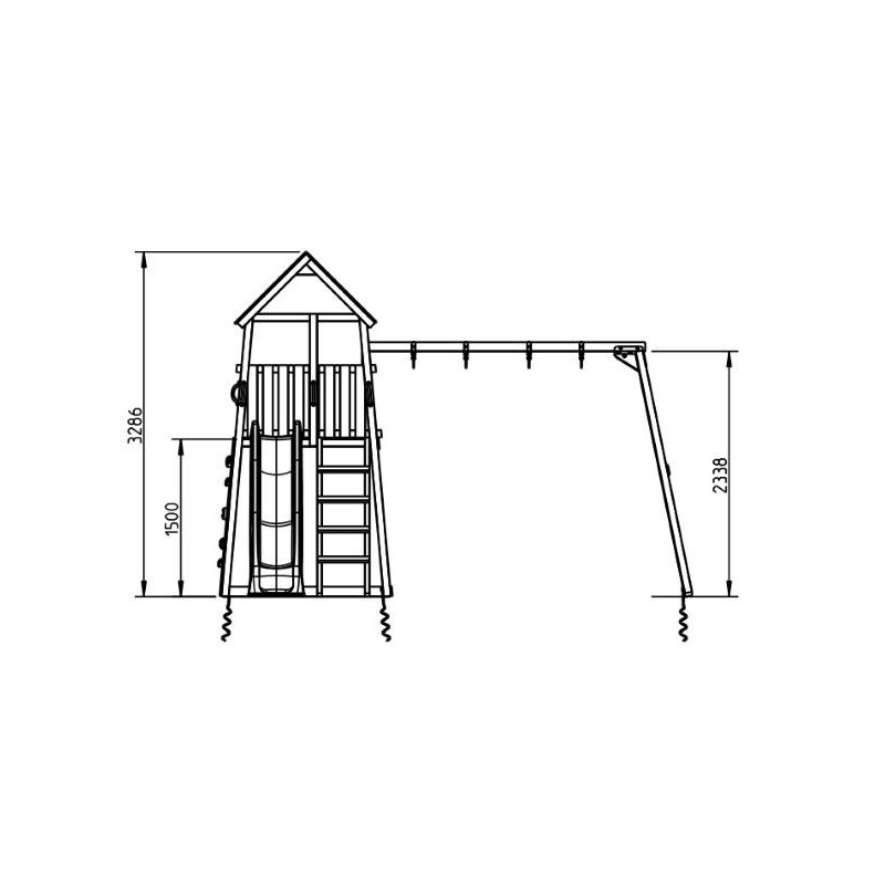 Parque infantil Masgames Belvedere XL + Columpio