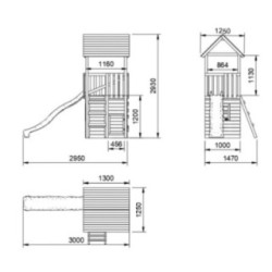 Parque infantil Masgames Canigó L con casita