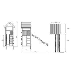 Parque infantil Masgames Canigó L con casita + Columpio