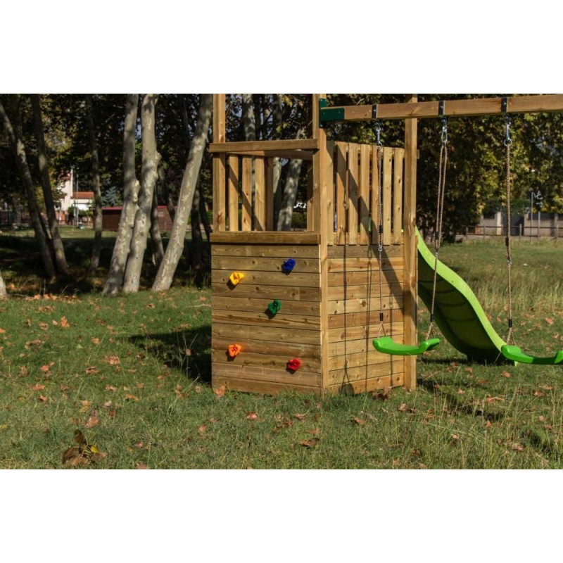 Parque infantil Masgames Canigó L con casita + Columpio