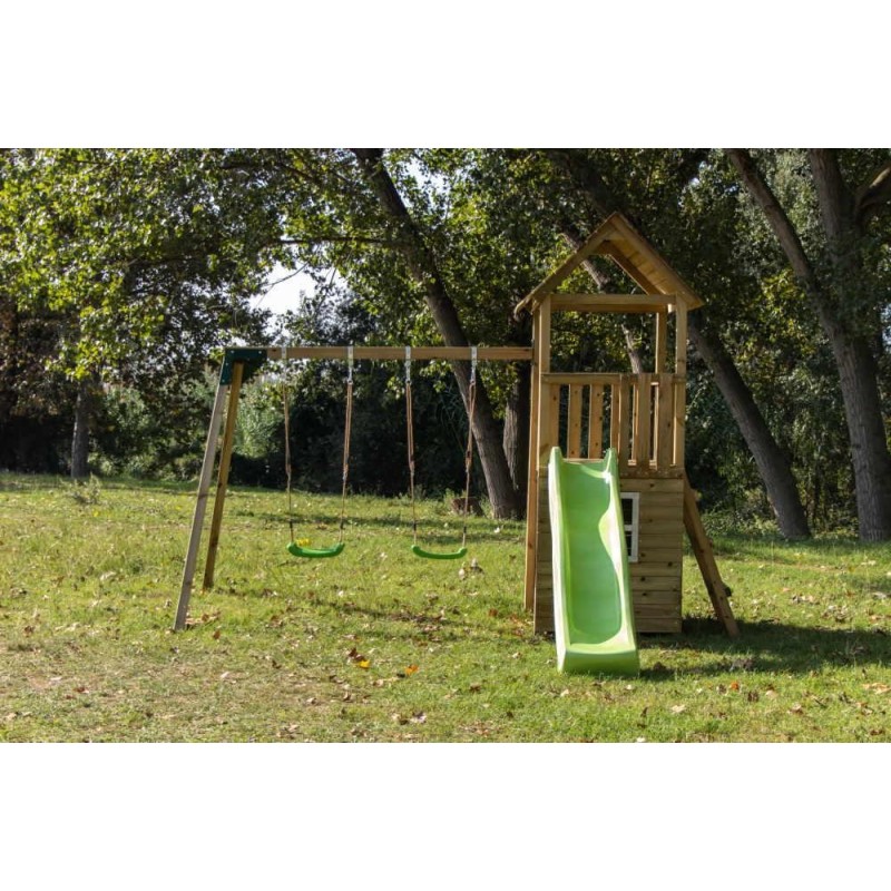 Parque infantil Masgames Canigó L con casita + Columpio