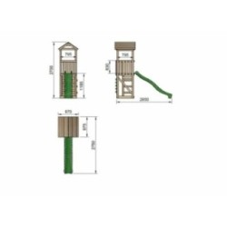 Parque infantil Masgames Carlit L con techo de lona