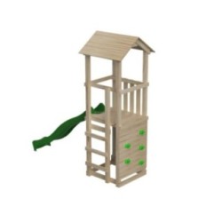 Parc infantil Masgames Carlit L amb sostre de fusta