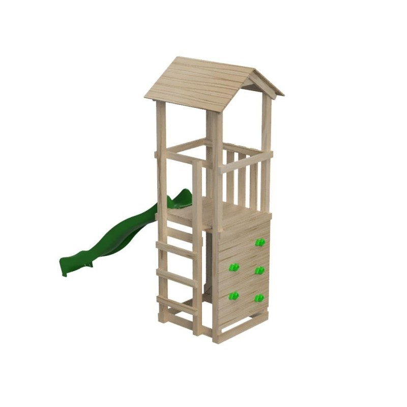 Parc infantil Masgames Carlit L amb sostre de fusta