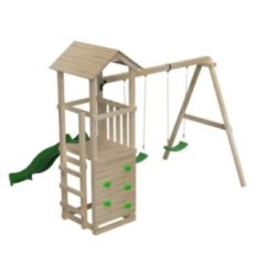 Parc infantil Masgames Carlit L amb sostre de fusta