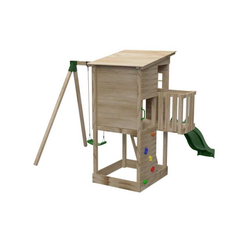 Parque infantil Masgames TAGA 2025 + Pared de escalada + Columpio