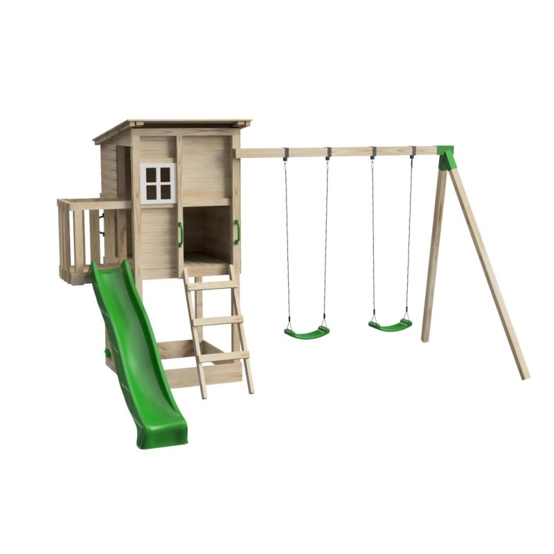 Parque infantil Masgames TAGA 2025 + Pared de escalada + Columpio