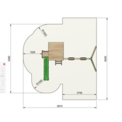 Parque infantil Masgames TAGA 2025 + Pared de escalada + Columpio