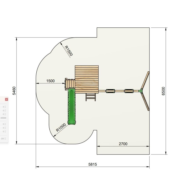 Parque infantil Masgames TAGA 2025 + Pared de escalada + Columpio